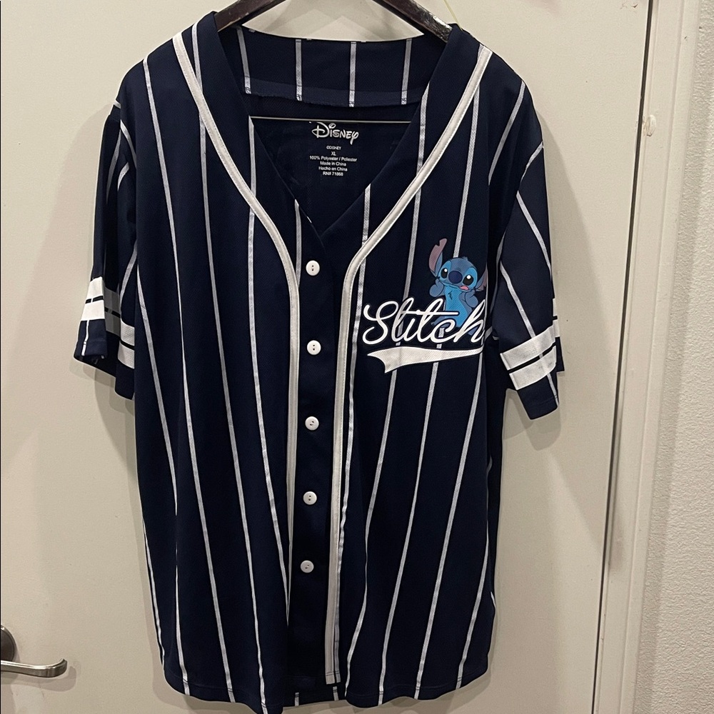 Disney Women’s  Navy and White Stitch Jersey